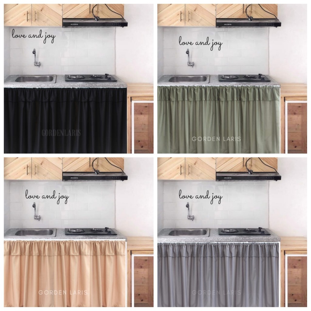 Gorden dapur polos uk L 100 X T 75 | Shopee Indonesia
