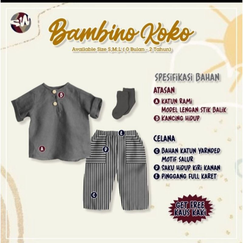 Afsheenastore Bambino Koko by Sawanni / Koko anak Koko Bayi