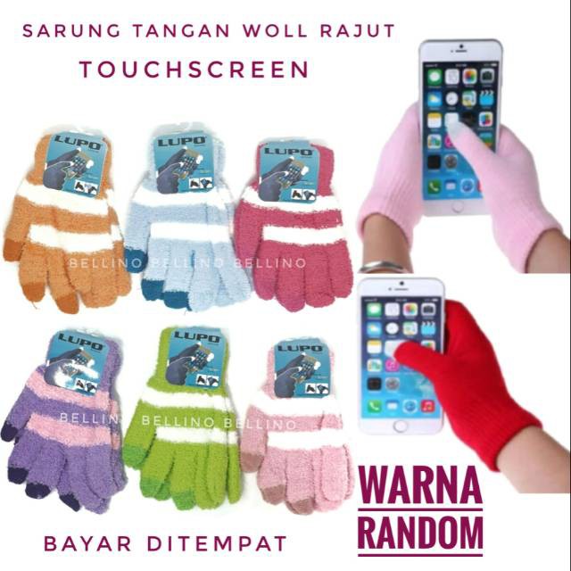 Sarung Tangan Motor Bulu Woll / Sarung Tangan Udara Dingin Cewek / Sarung Tangan Woll Musin Dingin