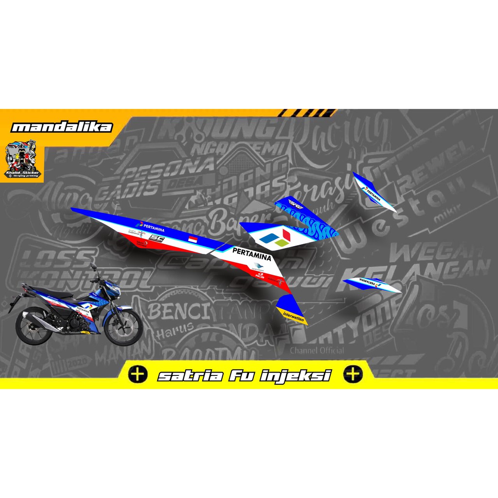 STRIPING SATRIA FU INJEKSI - FU FI VARIASI PETRONAS
