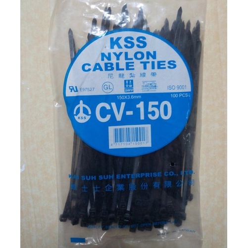 Cable Ties KSS CV 150 / Kabel Ties KSS CV150 (Hitam/Putih) 100 Pcs