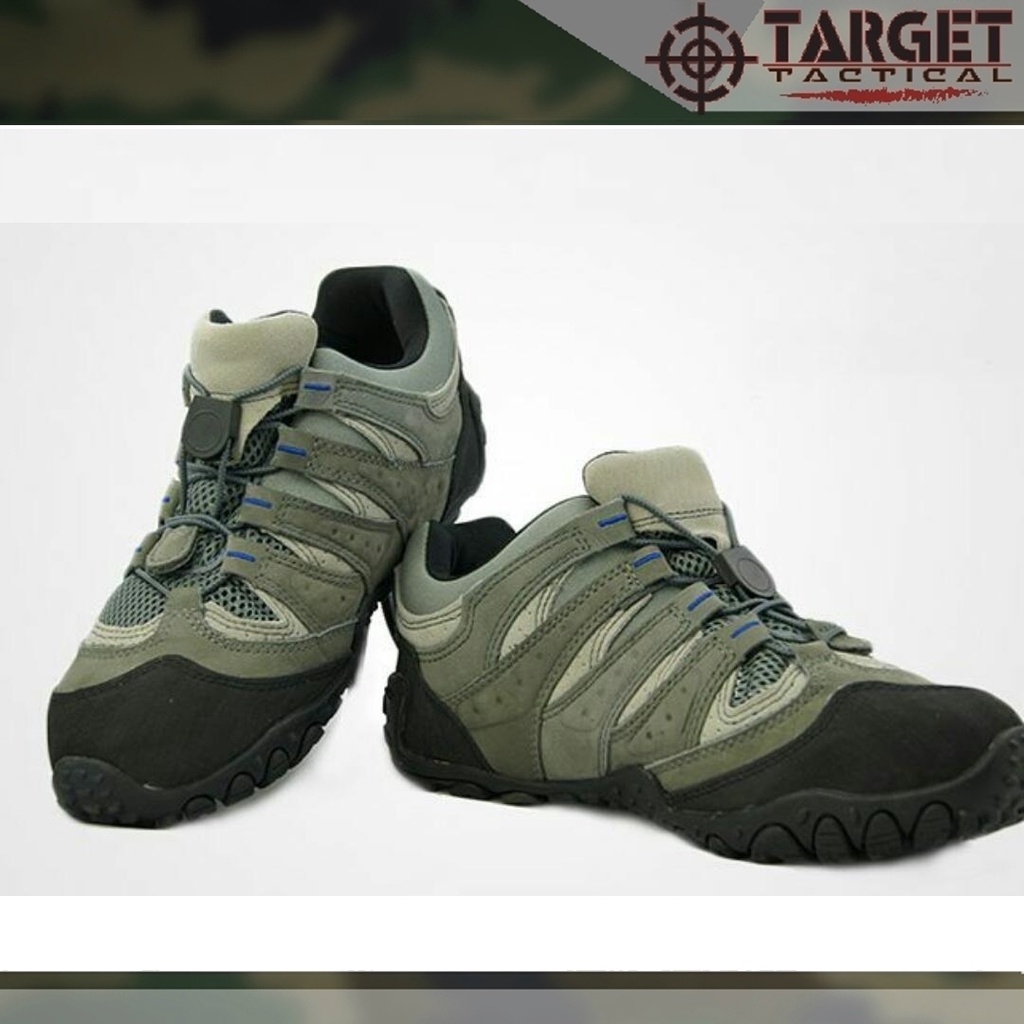 TARGET MILITARY - Sepatu Hiking Blackhawk 4" Kets Hijau Original Running Hiking Shoes