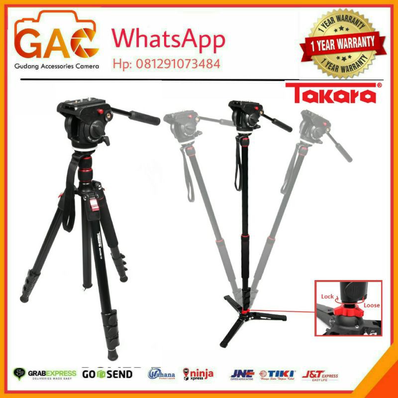 Takara Rover 77 tripod monopod travel + T054