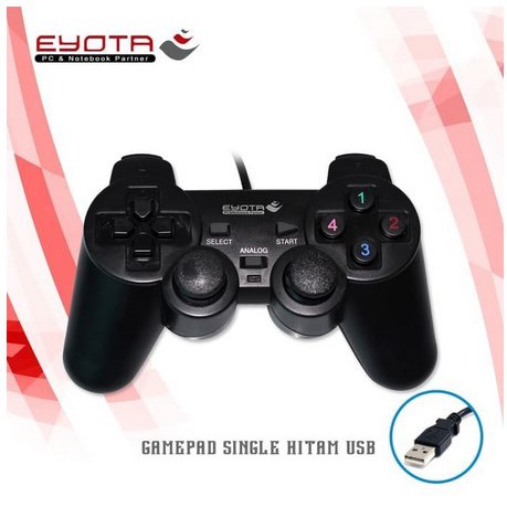 ITSTORE Game pad single hitam // Stik pc single hitam // stik pc getar kwalitas super gamepad joystick