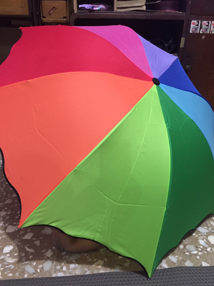 Tabasa Payung Lipat Mangkok Pelangi Warna Rainbow