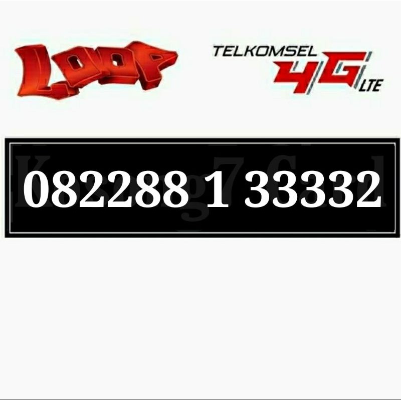 Nomor Cantik Loop 4G Nomer AABB Kwarted 3333 Nomer Telkomsel