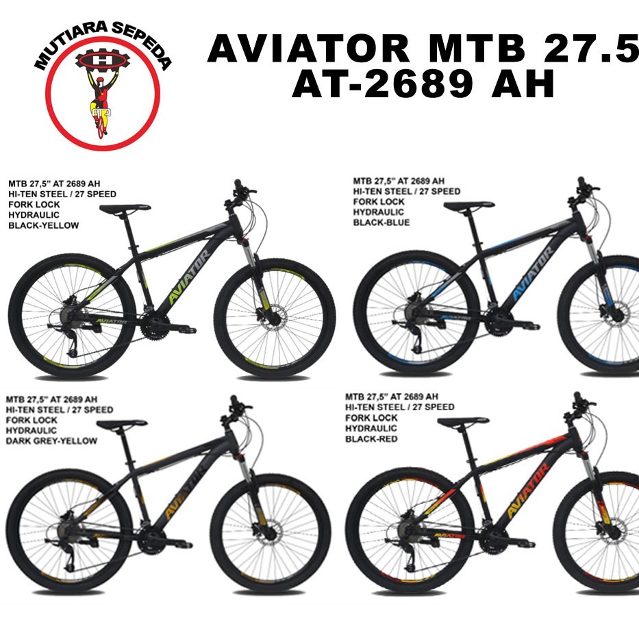 SEPEDA GUNUNG MTB 27.5 INCH AVIATOR 2689 AH HIDROLIS