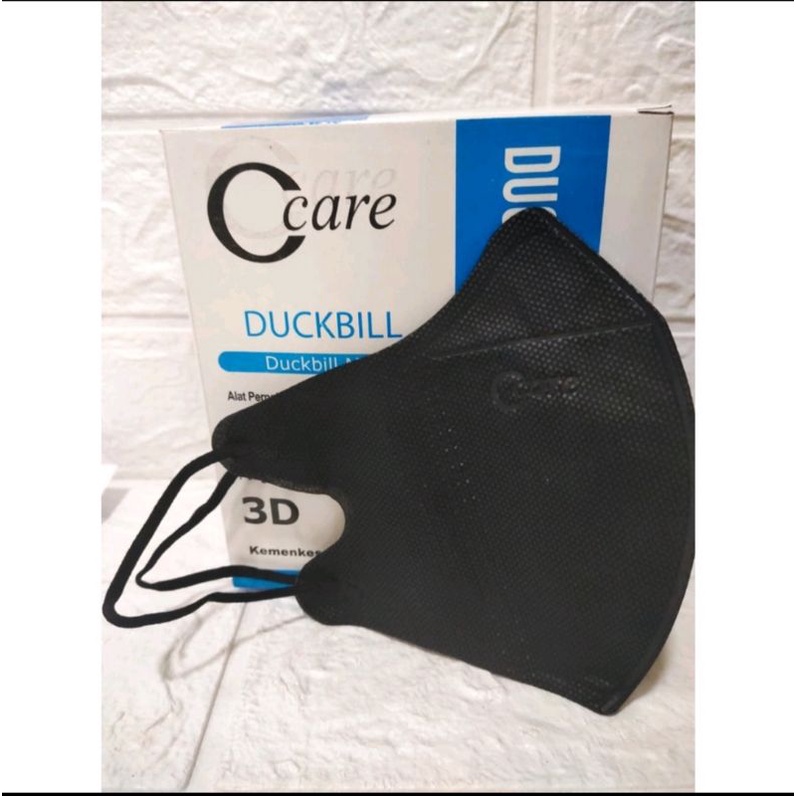 Masker Duckbil C-Care/i-Care isi50 warna Hitam 4ply