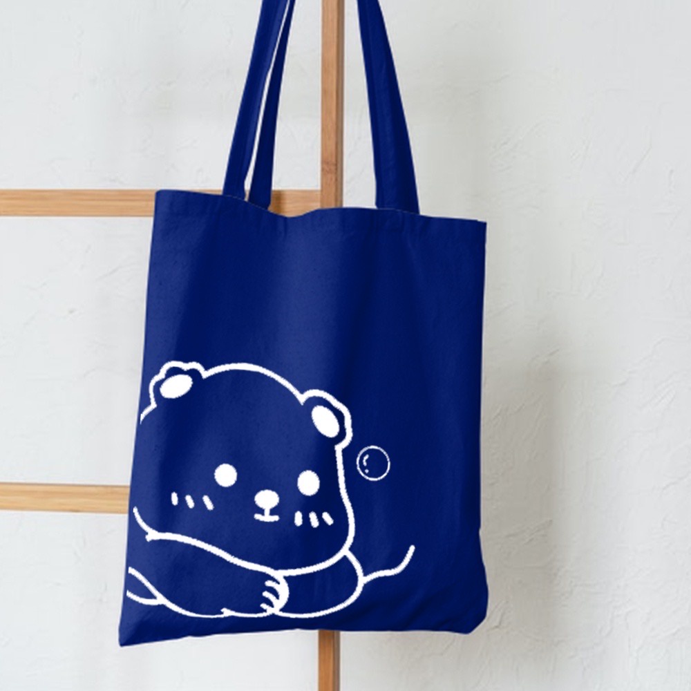 TERLARIS! FLASH SALE 4.4 - [RESLETING] SEMI KANVAS BERUANG BALON RESLETING UKURAN 33x38 CM | TOTEBAG HITAM | TOTEBAG KREM | TOTEBAG KHAKI | TOTEBAG BIRU MUDA | TOTEBAG PINK | TOTEBAG NAVY | TOTEBAG MAROON ATAU MERAH