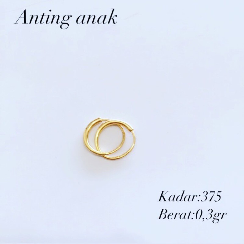 Anting Emas Anak Bayi 375 0,3 gr