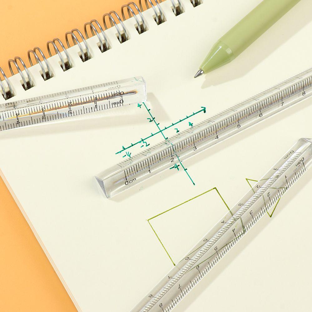 Top Penggaris Segitiga Transparan 15 cm Belajar Alat Tulis Gaya Sederhana Anak Skala Alat Tulis Perlengkapan Sekolah Siswa Penggaris Segitiga