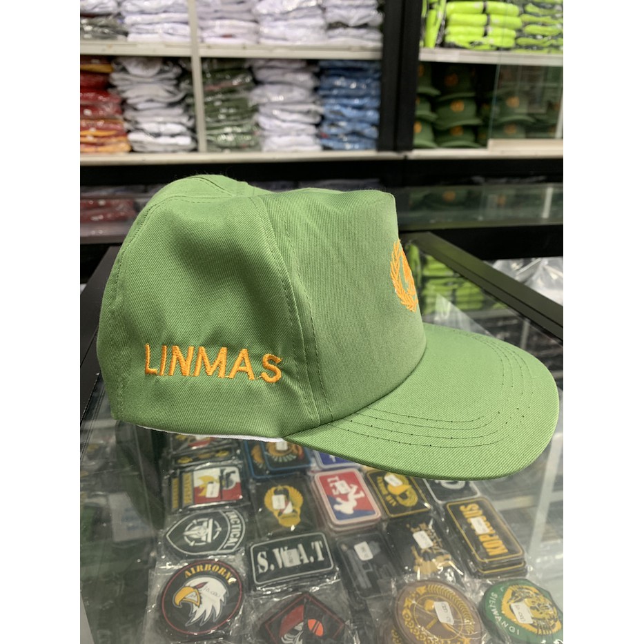 RPM        Topi linmas bordir kirim kanan tulisan &quot;LINMAS&quot;