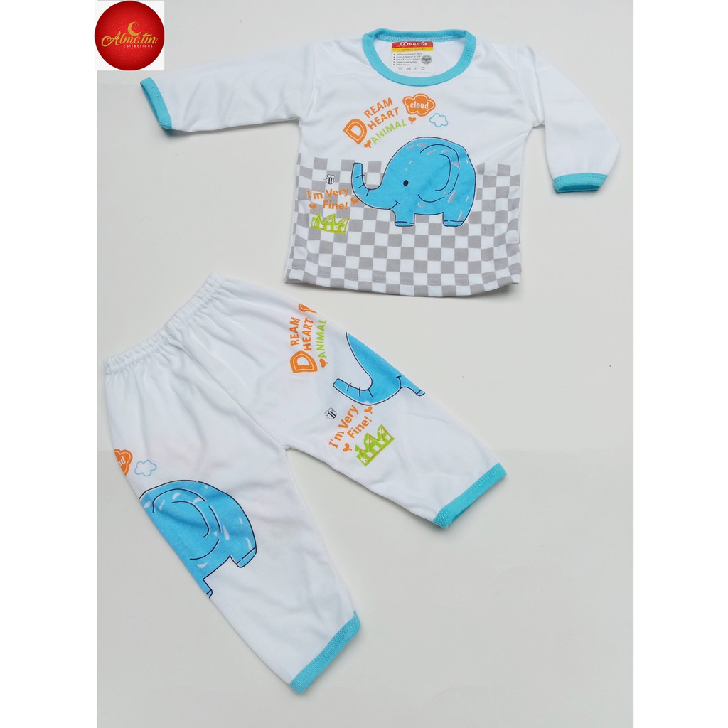 3 STEL SETELAN BAJU BAYI TANGAN PANJANG PIYAMA / BAJU BAYI PANJANG DAPAT 3 STEL / BAJU BAYI PANJANG