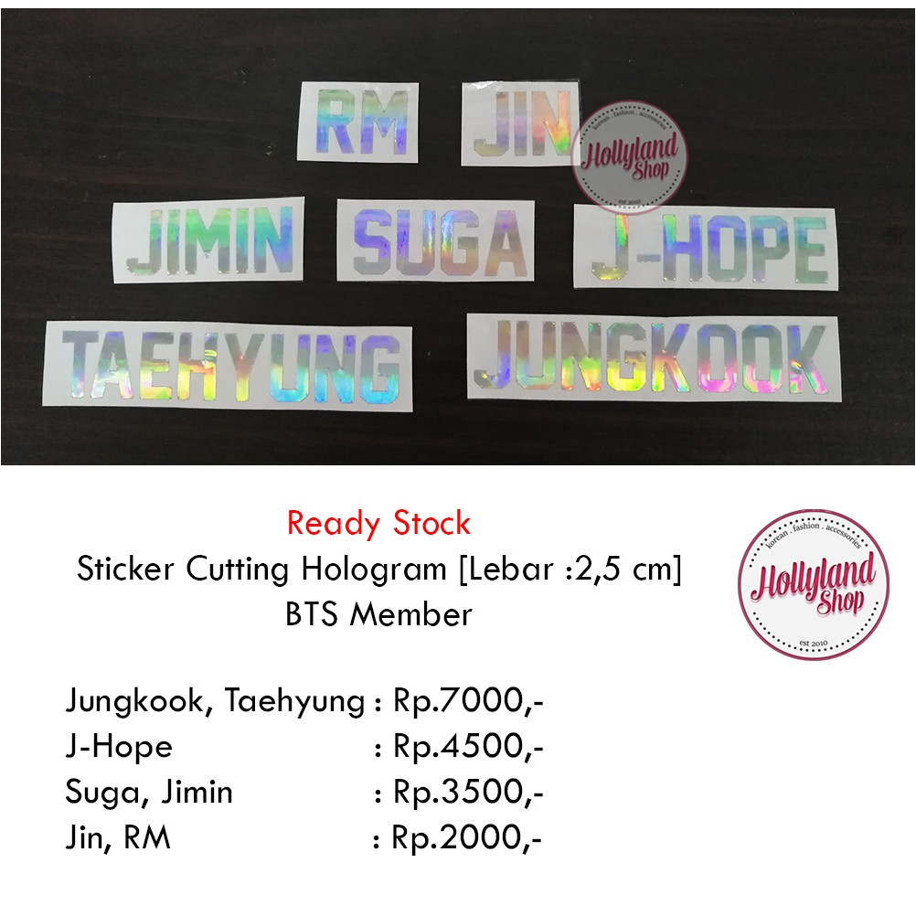 

Sticker Cutting Hologram BTS CIX DAY6 Member Unofficial