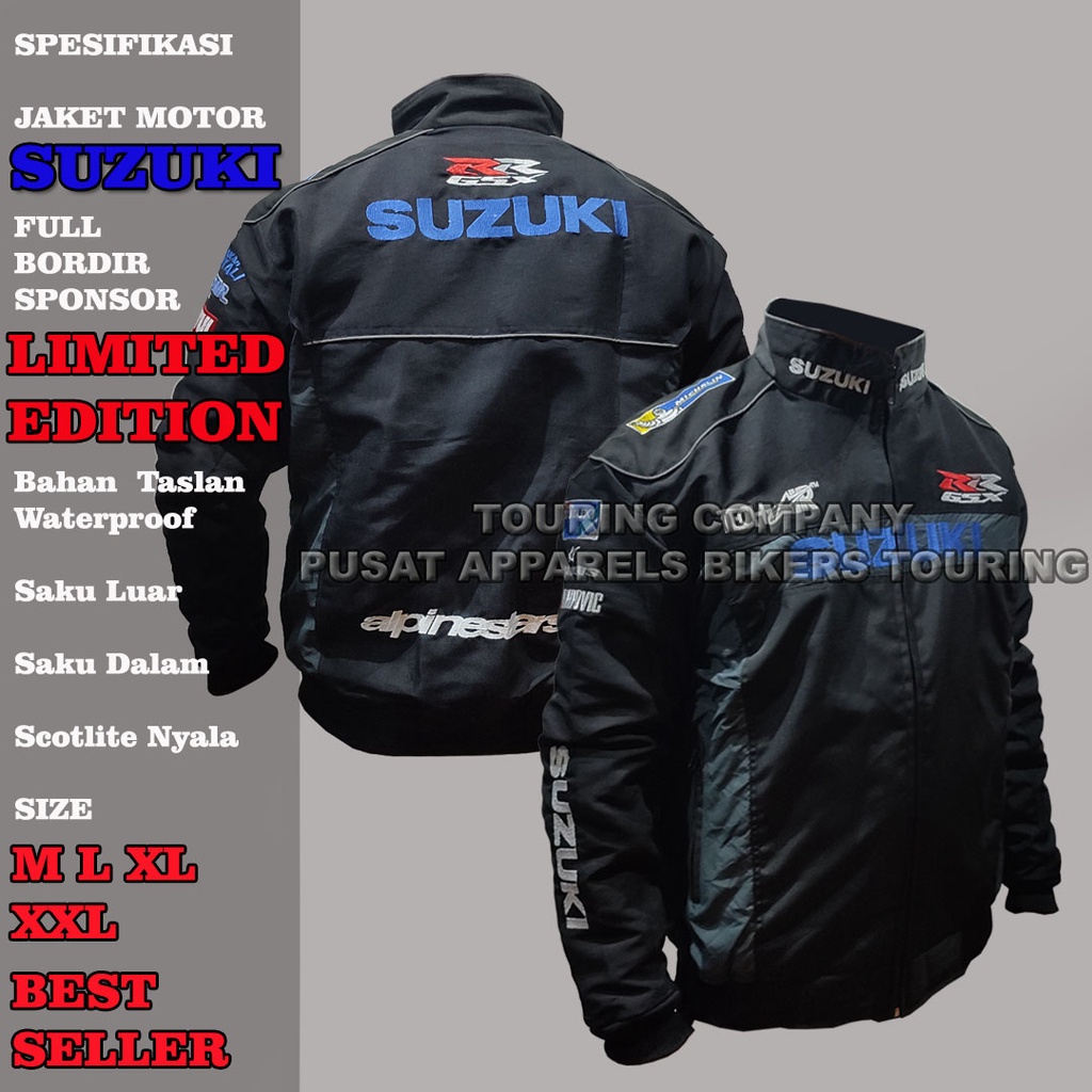 Jaket Motor Touring Suzuki Full Bordir Best Seller