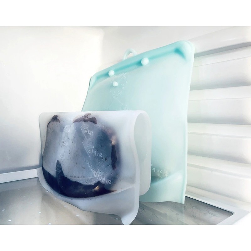 PULISI Kantong Plastik Makanan Silicone Food Bag Reuseable Leakproof / Tempat Makan / Food Bag / Kantong Makanan