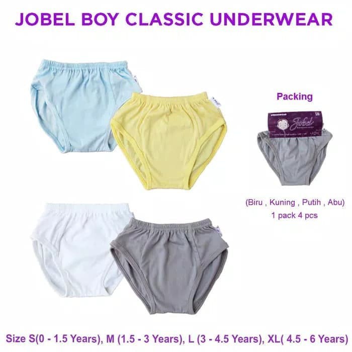 Jobel Boy Classic Underwear 4pcs Celana Dalam Anak Laki Laki