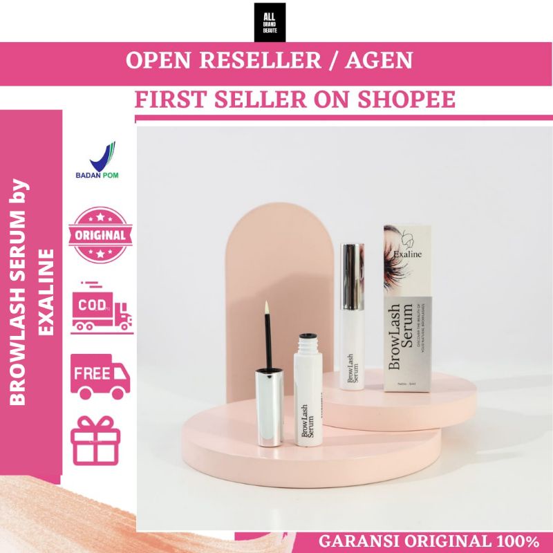 BROWLASH SERUM EXALINE/SERUM LEBAT BULU MATA DAN ALIS/HALAL/FREE GIFT/ORIGINAL