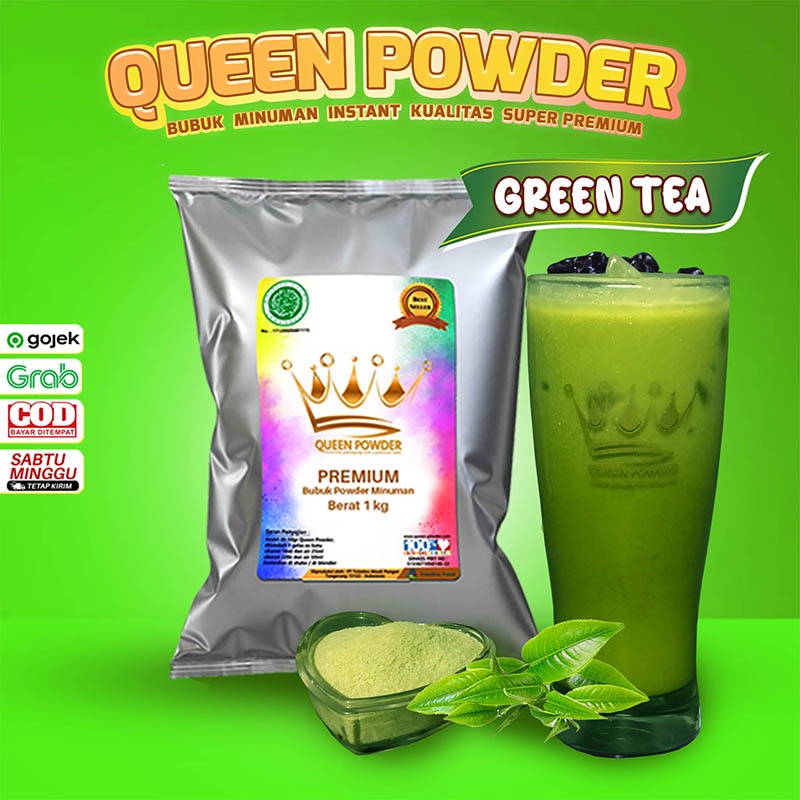 

Bubuk Minuman Queen Powder Premium Rasa Green tea 1Kg