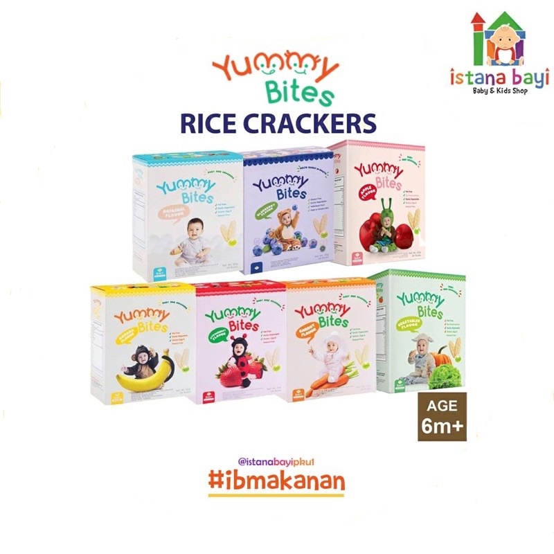 YUMMY BITES 50 GR - Yummy bites Crackers Snack makanan bayi