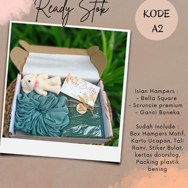 

↴ BISA COD - A2 | HAMPERS KADO TERMURAH MOJOKERTO | Bella Square Scrunchie Boneka ヂ