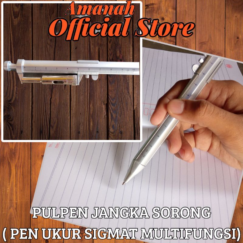 

Pen ukur sigmat Ballpoint Multifungsi measuring Tool scale Ruler