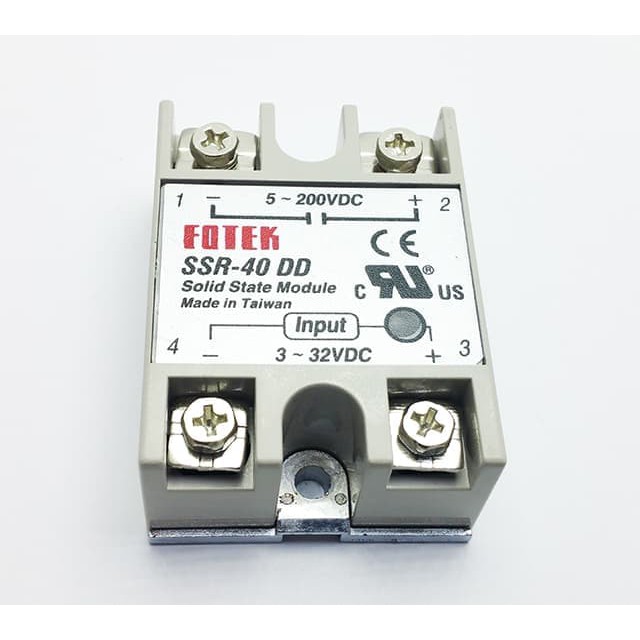 SSR 40 DD 40A Solid State Relay 3-32 Vdc To 5-200 Vdc