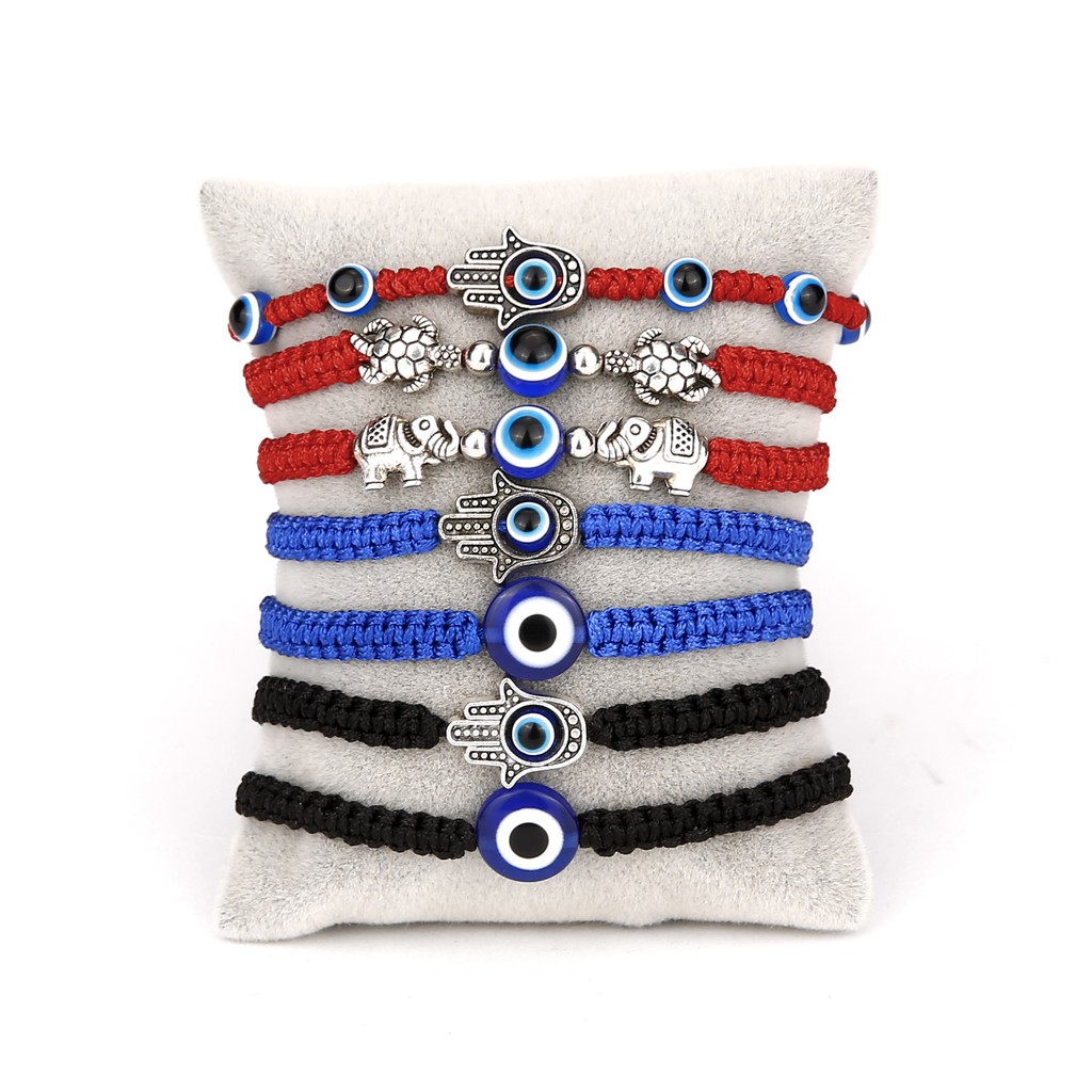 Gelang Tangan adjustable Motif Mata Iblis Bahan Alloy Untuk Wanita