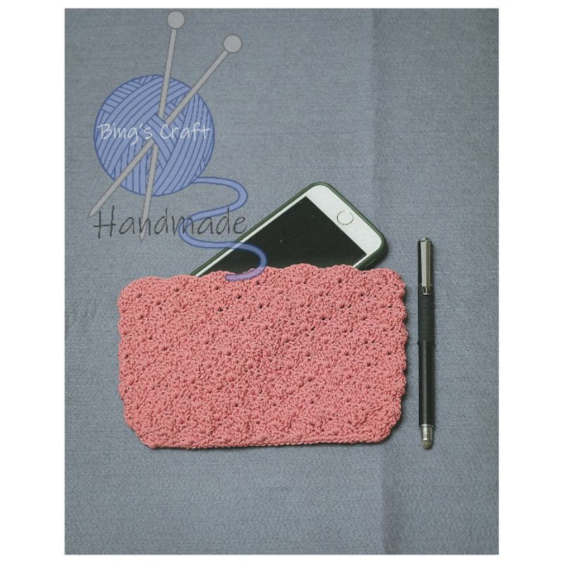 Dompet Rajutan/dompet wanita/dompet koin/dompet hp/handmade