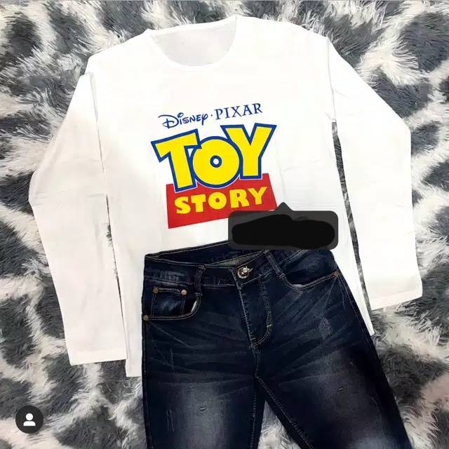 T-shirt disney / kaos cewek toy story lengan panjang / baju wanita toy story lengan panjang