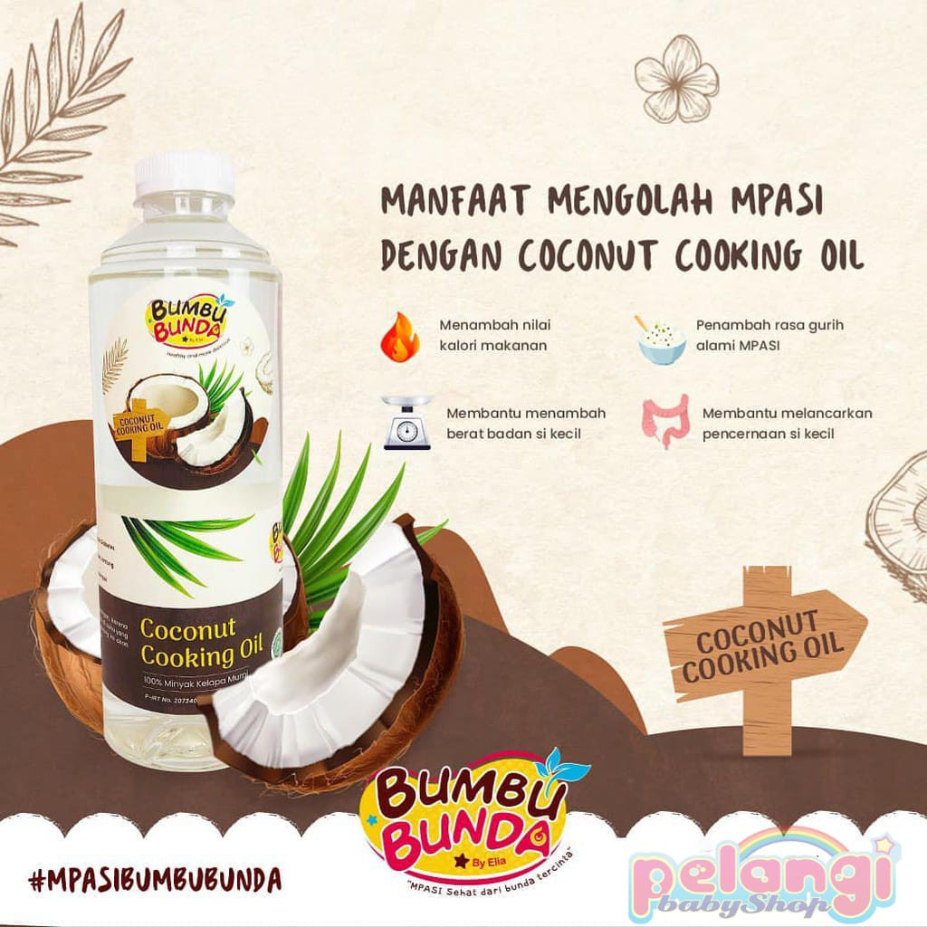 

Bumbu Bunda COCONUT COOKING OIL Minyak Goreng Kelapa Murni MPASI Slow Cooker