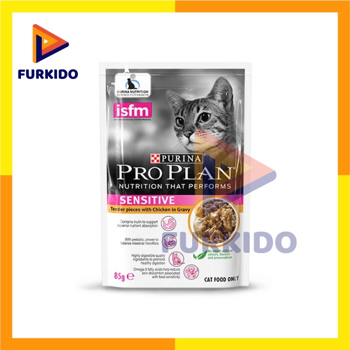 Pro Plan Cat Adult Sensitive Stomach Pouch 85 GR / Wet Food Kucing