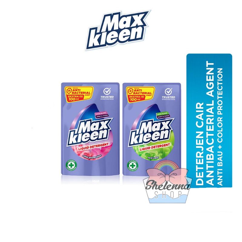 Maxkleen Deterjen Cair dengan Antibacterial Agent - Anti Odor / Color Protection 700ml