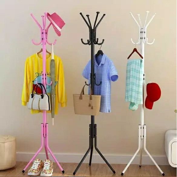 Stand Hanger / Tiang Gantungan Topi, Jaket, Tas Serbaguna