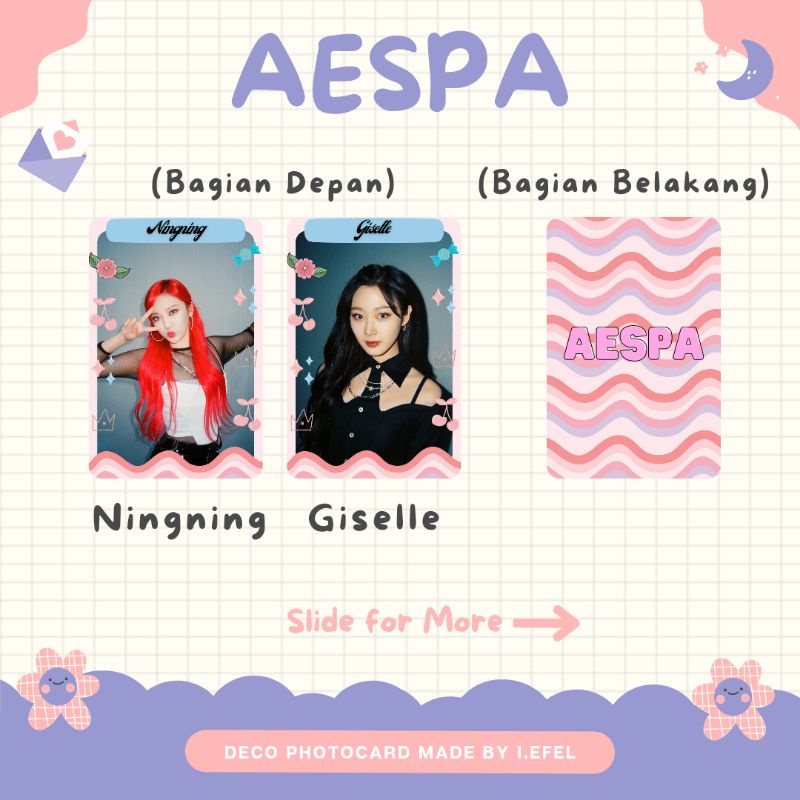 AESPA DECO PHOTOCARD DESIGN BY I.EFEL 001