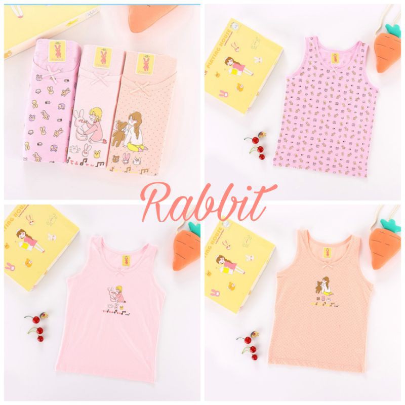 SLL 01 - 02 &amp; SLP 01-02 [super] Singlet Anak Laki Laki dan Perempuat SET isi 3PCS Dengan Box Lucu