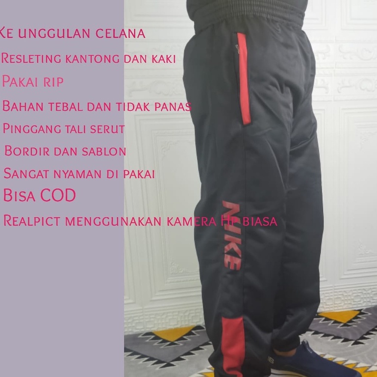 celana training, olahraga, aktivitas outdoor bahan diodora import, sablon