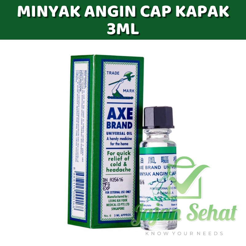 Minyak Angin Cap Kapak 3ml Minyak Esensial