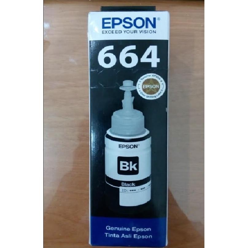 TINTA EPSON T6641 6641 Black ORIGINAL KEMASAN BARU