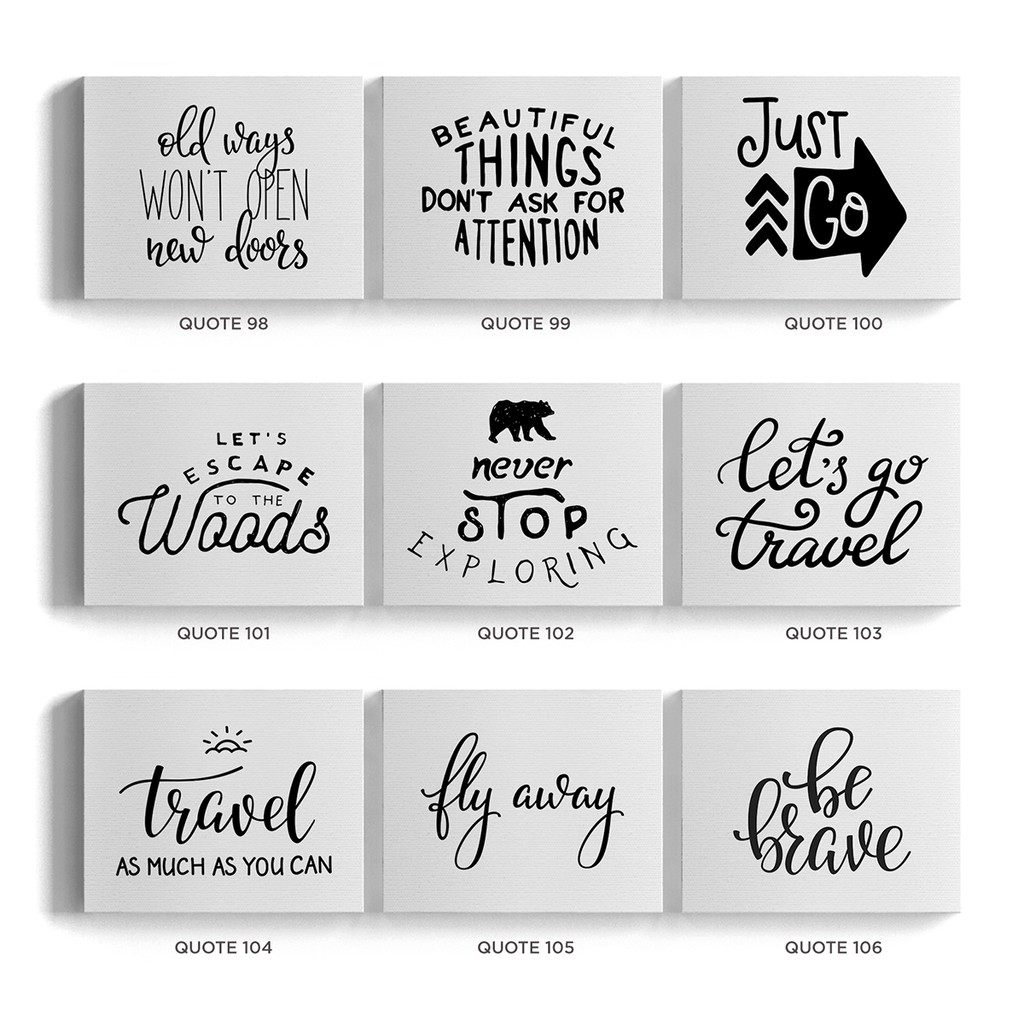 Dekorasi Poster Kanvas Hiasan Dinding Quote Motivasi Travel