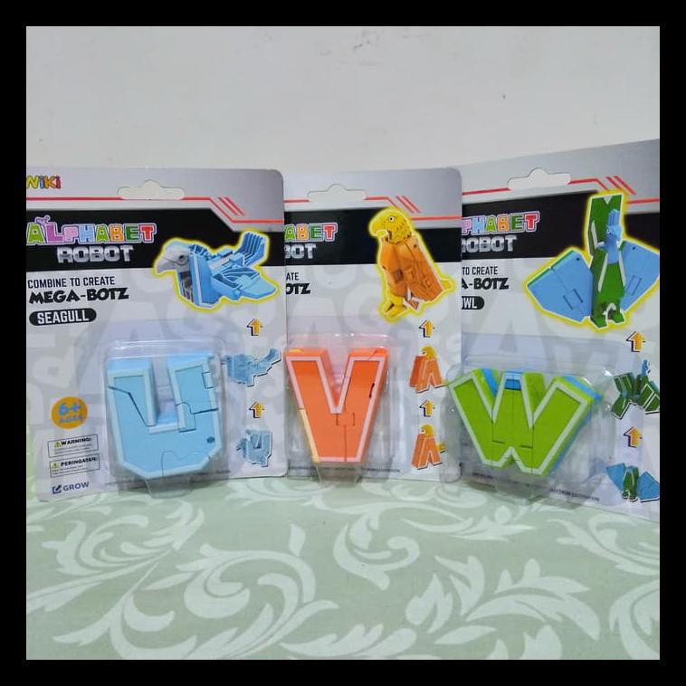 Sale Alphabet Robot - Mega Botz - Wiki ( U,V,W ) Action Figure Terlaris Dan Murah Al2