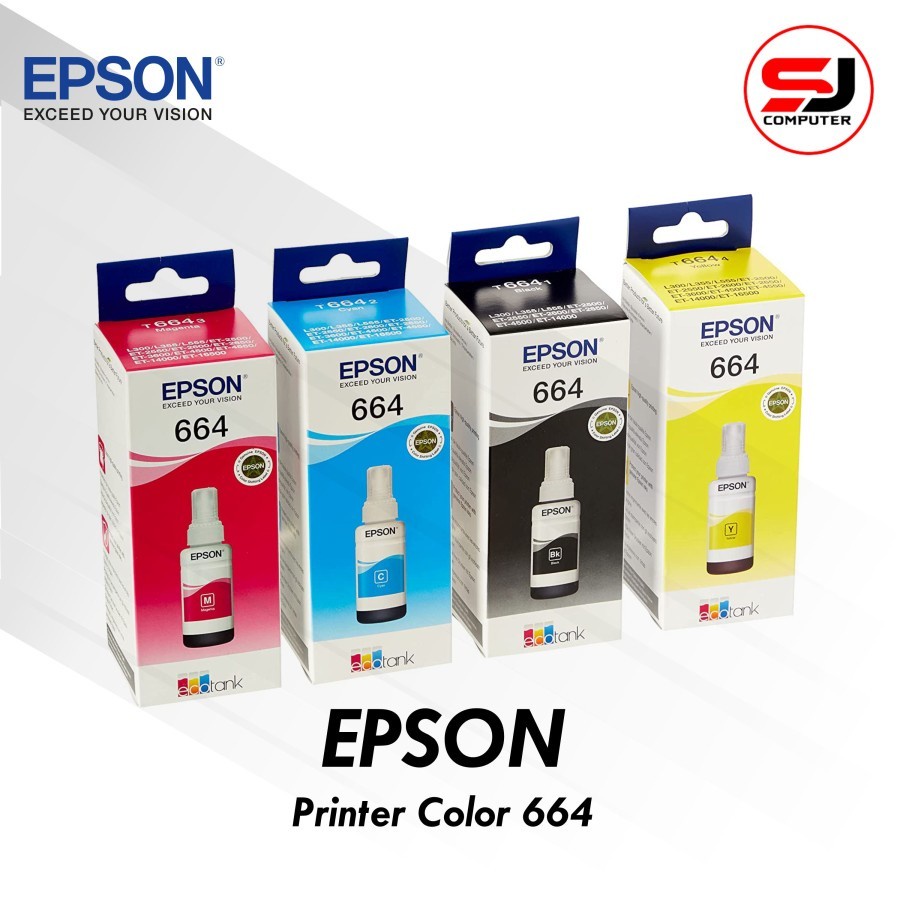 Tinta Catridge EPSON 664 ORI| Epson L100 L200 L300 SERIES T6641