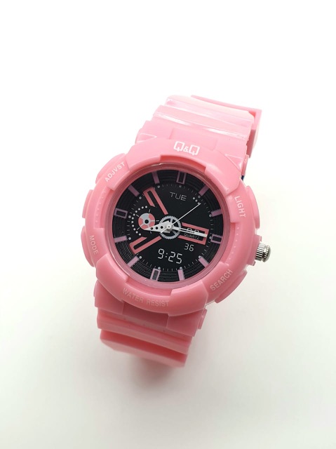 JAM TANGAN WANITA / PRIA SPORT ANALOG QQ Tali Warna