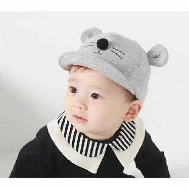 Topi Bayi Karakter Kucing Laki Laki Perempuan Usia New Born 0 - 18bulan topi kucing