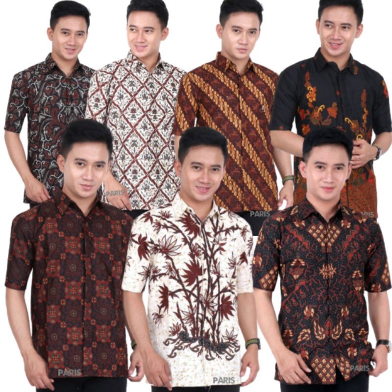 BAJU BATIK PRIA SERAGAM KANTOR•SERAGAM KERJA BSWART HRB026 SIZE M L XL XXL BATIK KANTOR