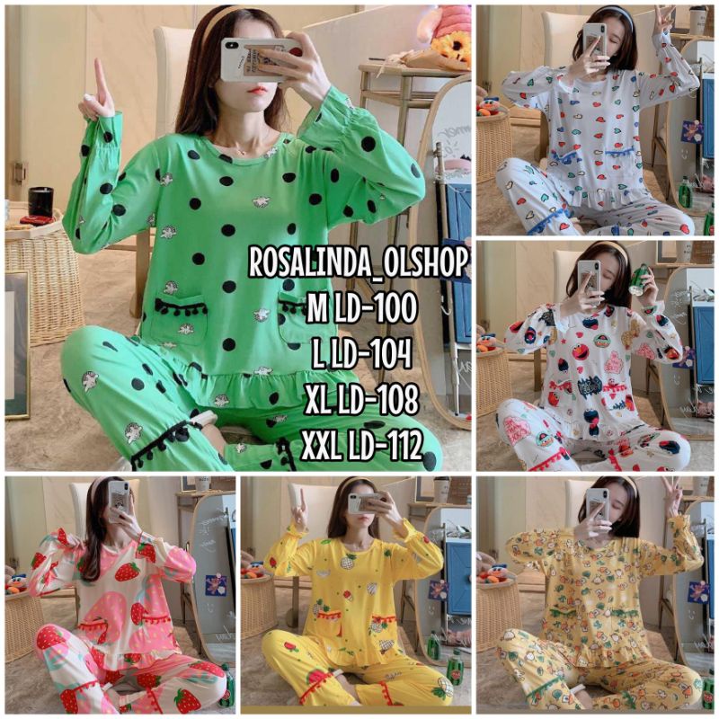 Stelan baju tidur import murah/ fashion wanita/baju tidur murah C07-D1