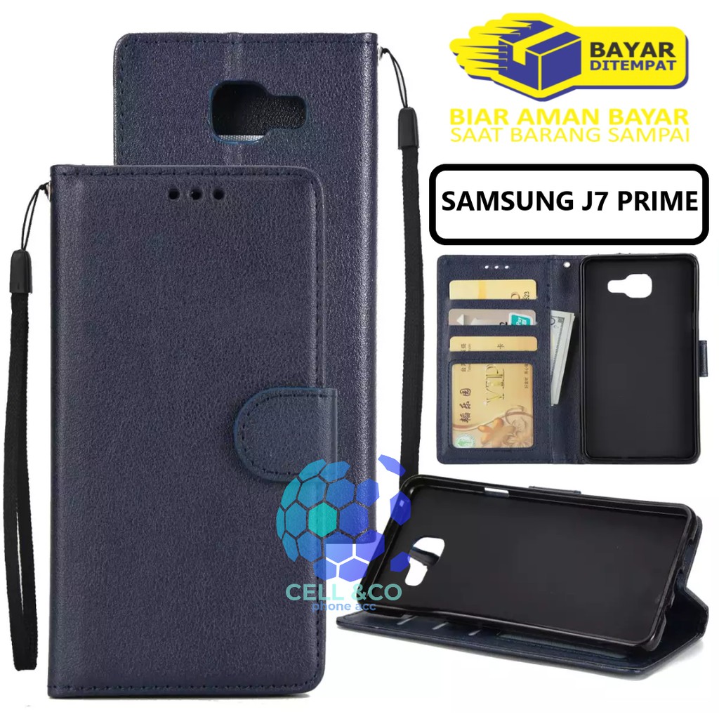 Flip cover SAMSUNG J7 PRIME Flip case buka tutup kesing hp casing hp flip case leather wallet