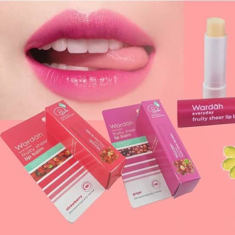 WARDAH EVERYDAY FRUITY SHEER LIP BALM - WARDAH LIP BALM - LIP BALM MERAH