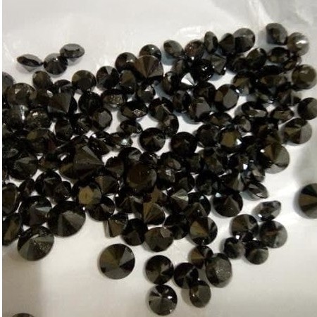 Natural Black Diamond Berlian Hitam Eropa ASLI ORI 100% Tabur 1.7mm GUGUR 25 30 Bukan Berlian Banjar