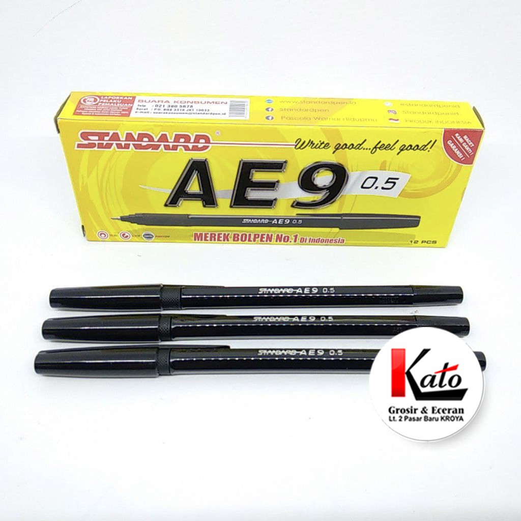 Ballpoint Pack Standard AE-9 // Isi 12 Pcs // Pulpen Pena